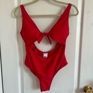 Red one piece swimsuit from urban planet